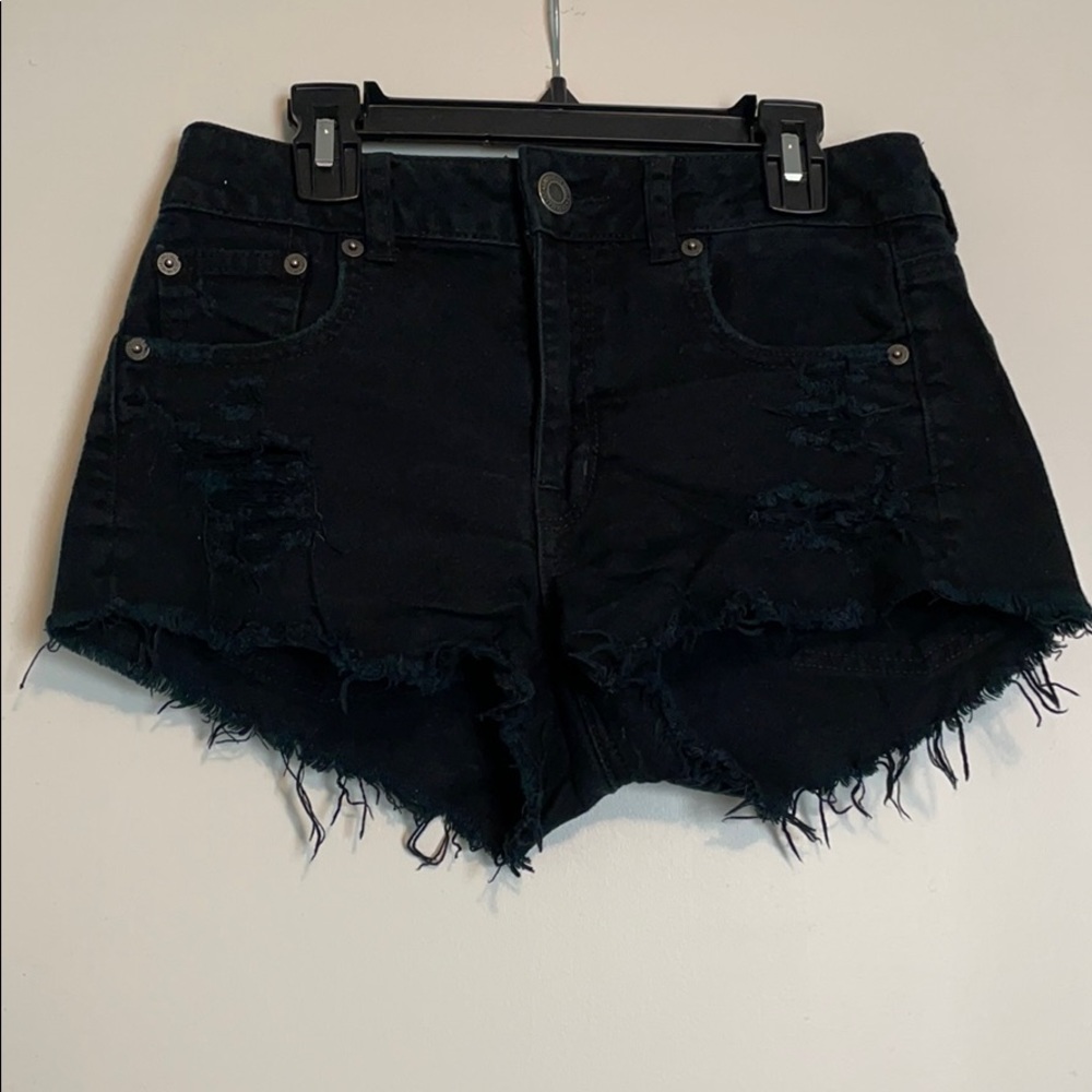 American Eagle Black Denim Shorts